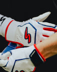 Sting Squad Batting Gloves - Red, White & True