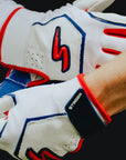 Sting Squad Batting Gloves - Red, White & True