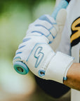 Winder Series Batting Gloves - Columbia Blue/White & Graphite