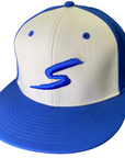 Royal Blue & Gray Fitted Hat