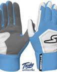 Winder Series Batting Gloves - Columbia Blue/White & Graphite