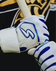 Winder Series Batting Gloves - Royal & White