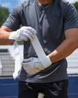 Winder Series Batting Gloves - White & Gold Chrome