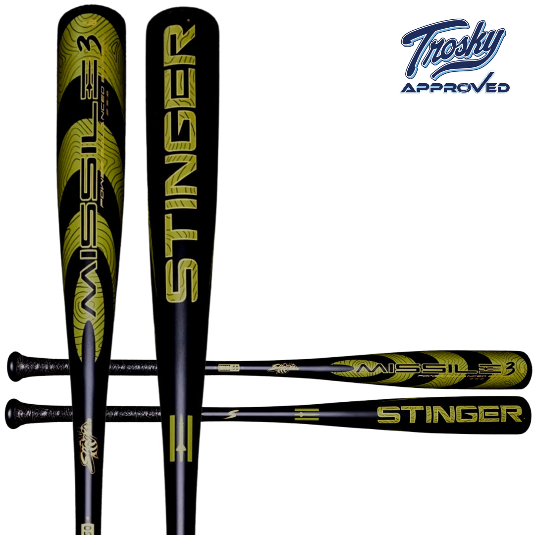 Missile 3 Aluminum BBCOR Certified -3 Baseball Bat – Stinger