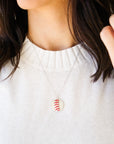 Baseball Seam Jewelry Gift Set - Earrings Necklace Bundle