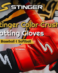Color Crush Batting Gloves - Orange