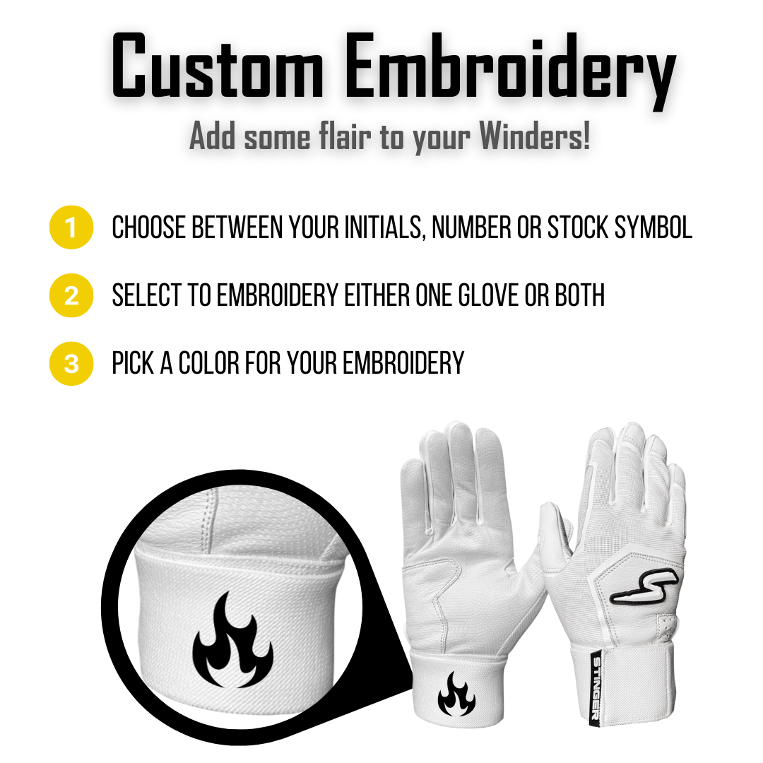 Custom palm logo batting gloves shop