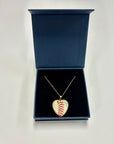 Baseball Seam Gold Heart Pendant Necklace
