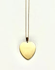 Baseball Seam Gold Heart Pendant Necklace