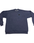 Stinger Homeplate Logo - Heather Navy Crew Neck Sweater