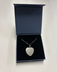 Baseball Seam Silver Heart Pendant Necklace
