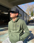 Stinger Homeplate Logo - Military Green Hoodie