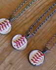 Baseball Seam Pendant Necklace