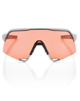 100% S3 Sunglasses - Soft Tact Stone Grey / HiPER Coral Lens