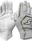 Sting Squad Batting Gloves - White & Gold Chrome