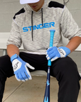 Winder Series Batting Gloves - Columbia Blue/White & Graphite