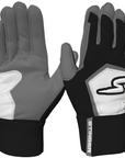 Winder Series Batting Gloves - Graphite/Black & White