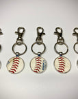 Silver Baseball Seam Keychain