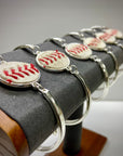 Silver Baseball Seam Bracelet