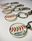 Silver Baseball Seam Keychain