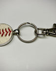 Silver Baseball Seam Keychain