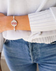 Silver Baseball Seam Bracelet
