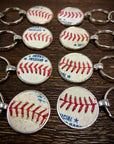 Silver Baseball Seam Keychain