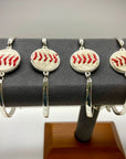 Silver Baseball Seam Bracelet