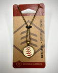 Baseball Seam Pendant Necklace