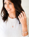 Baseball Seam Dainty Chain Pendant Necklace