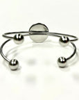 Baseball Seam Silver Bangle