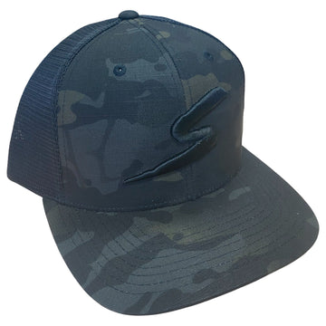 Black Camo Snap Back Hat