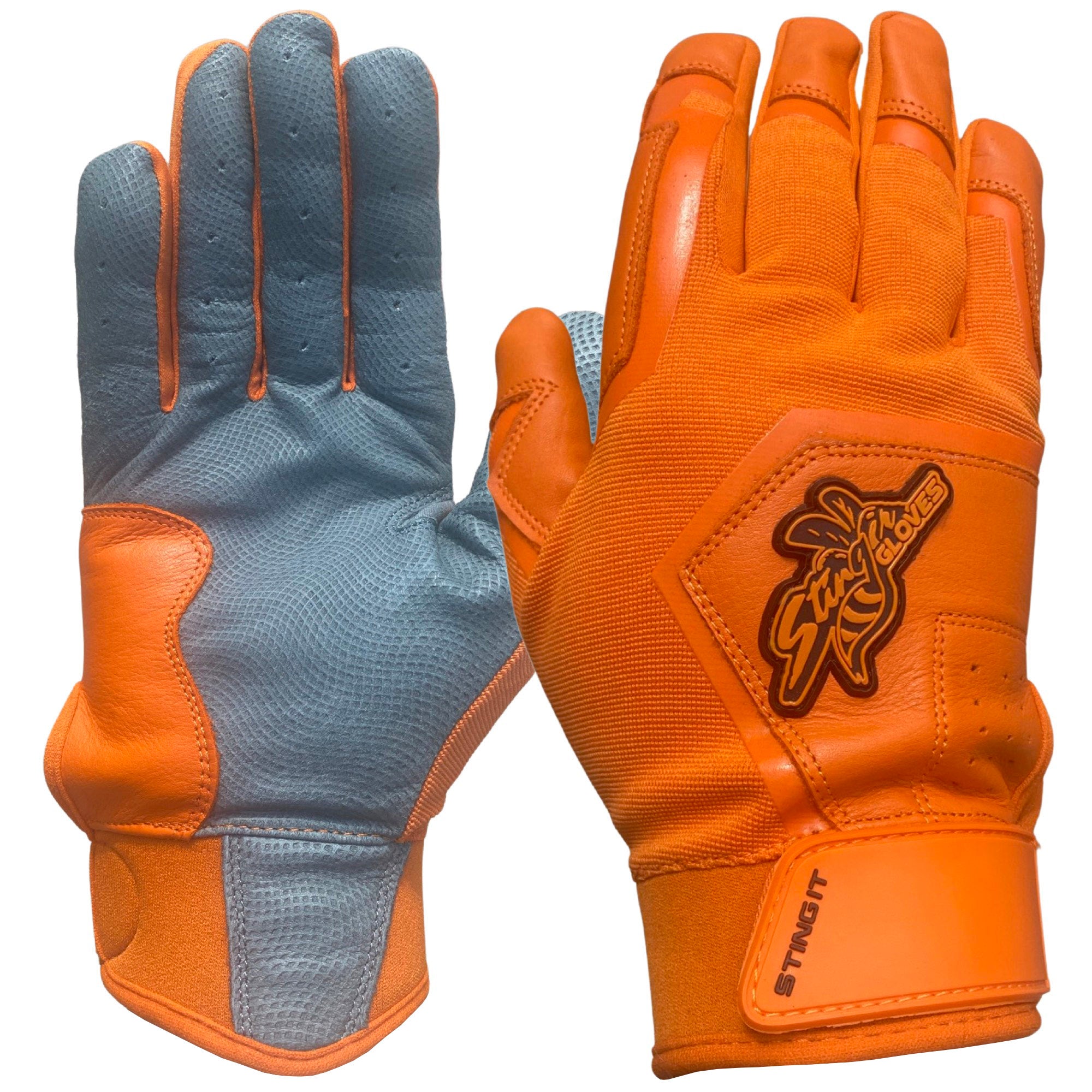 Green and orange batting gloves outlet