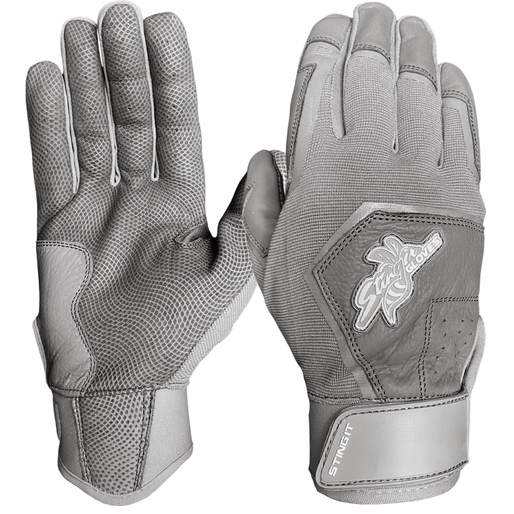 Grey shop batting gloves