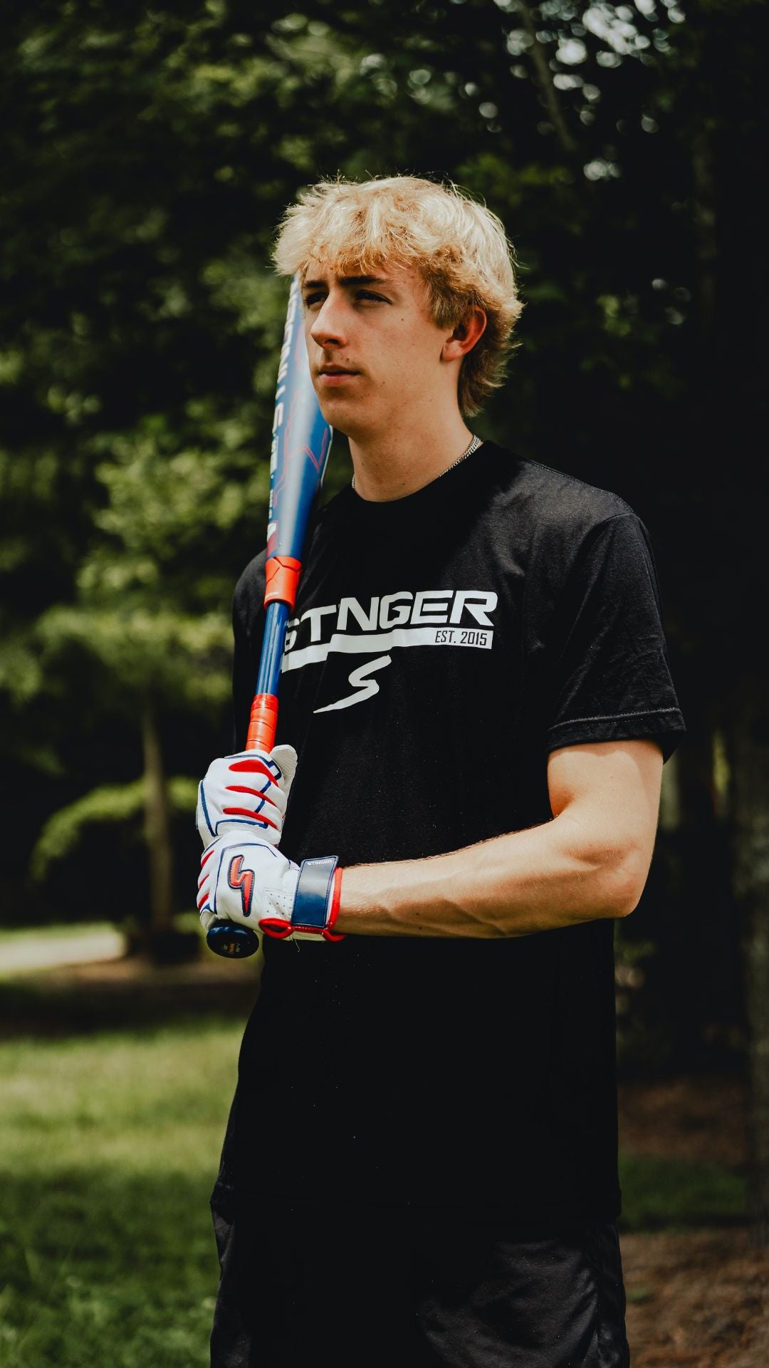 Sting Squad Batting Gloves - Red, White & True