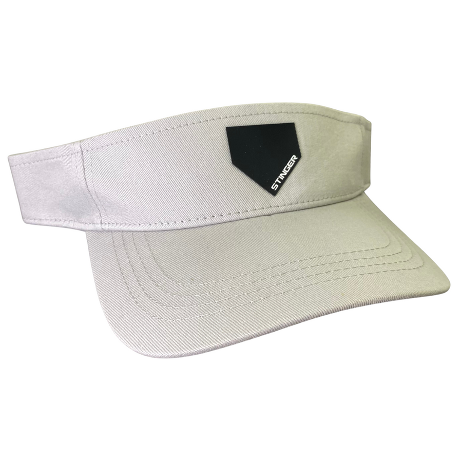 Homeplate Gray Hook & Loop Visor