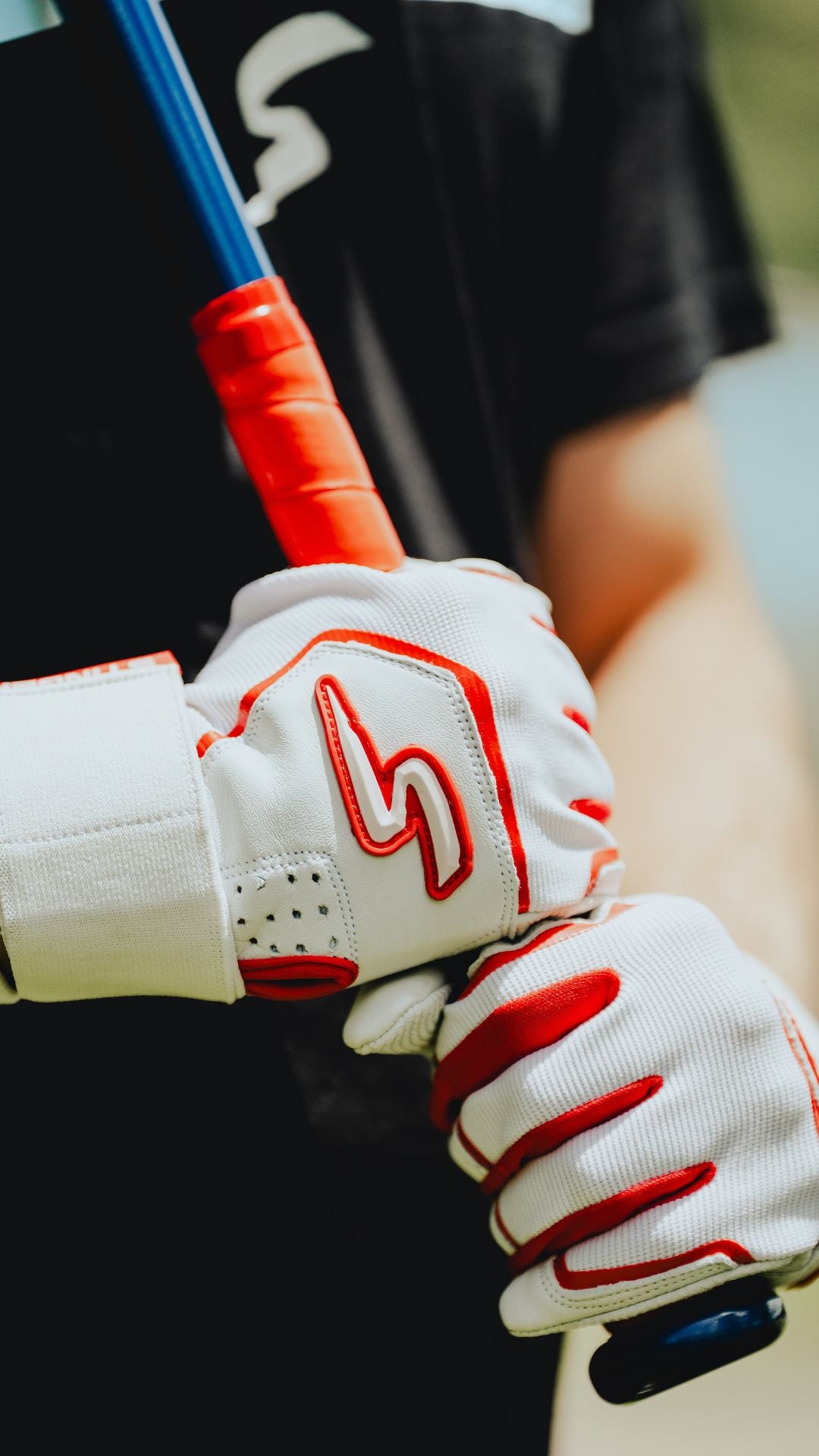 Winder Series Batting Gloves - Red & White