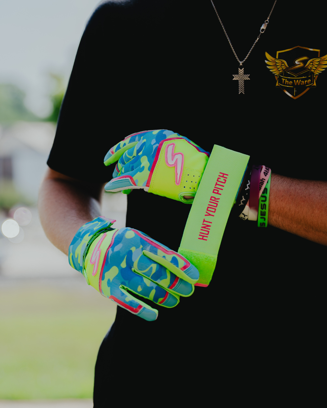 Winder Series Batting Gloves - Stealth Series - Hunt Your Pitch- Glow Ops