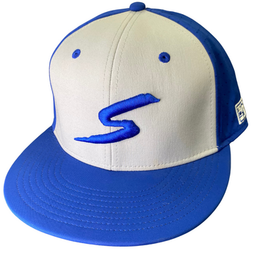 Royal Blue & Gray Fitted Hat