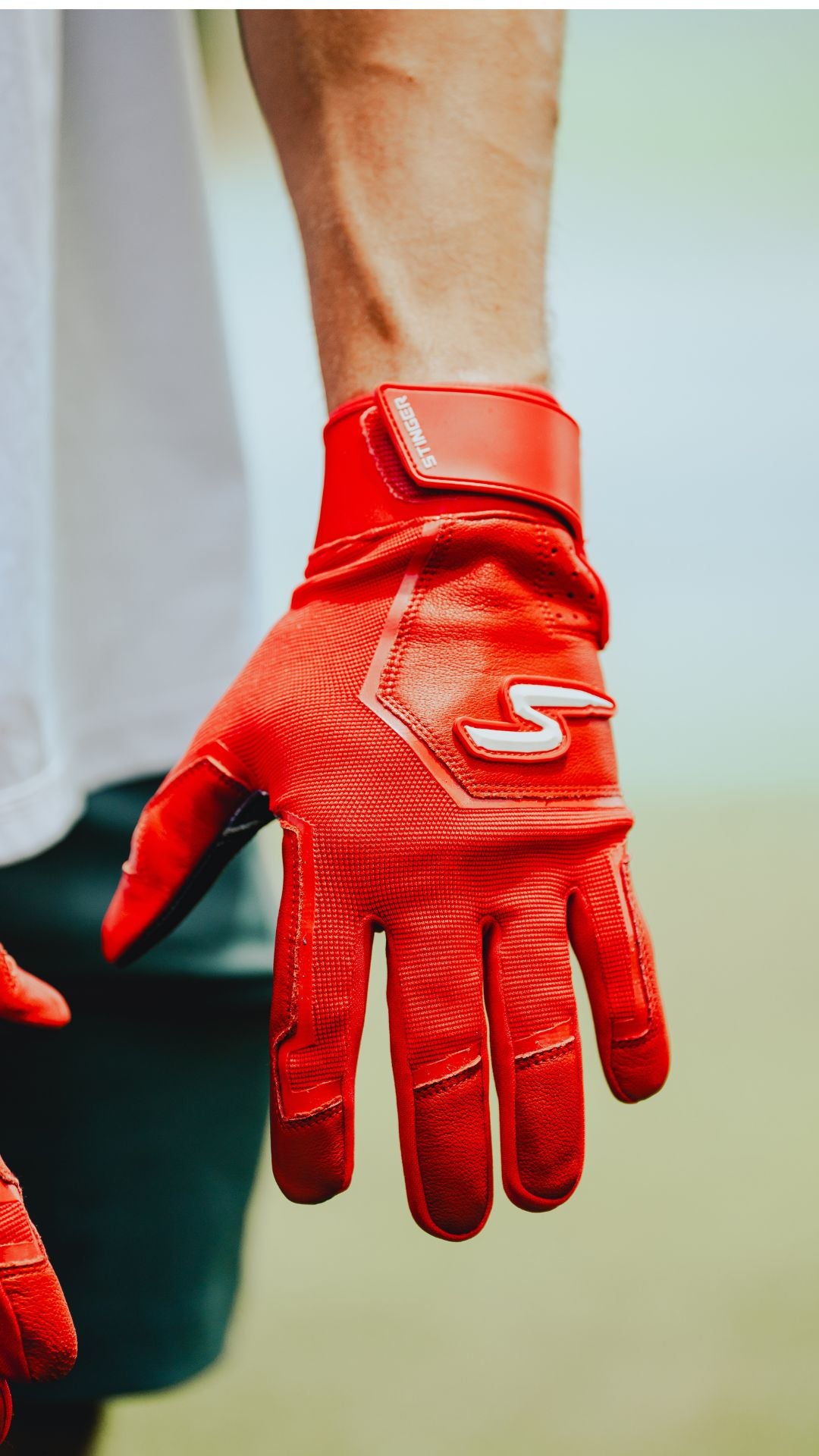 Color Crush Batting Gloves - Red (Bee Logo)