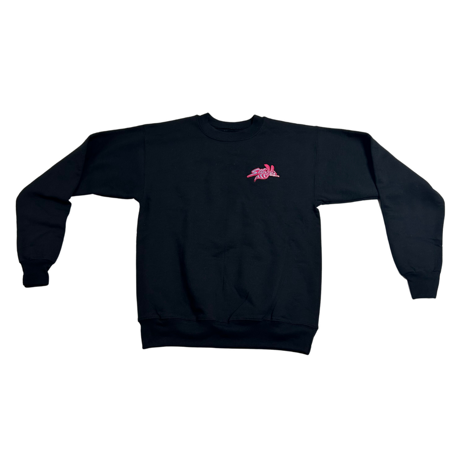 Stinger Vice - Embroidered Black Crew Neck Sweater