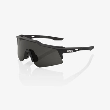 100% Speedcraft XS Sunglasses -  Soft Tact Black / Smoke Lens