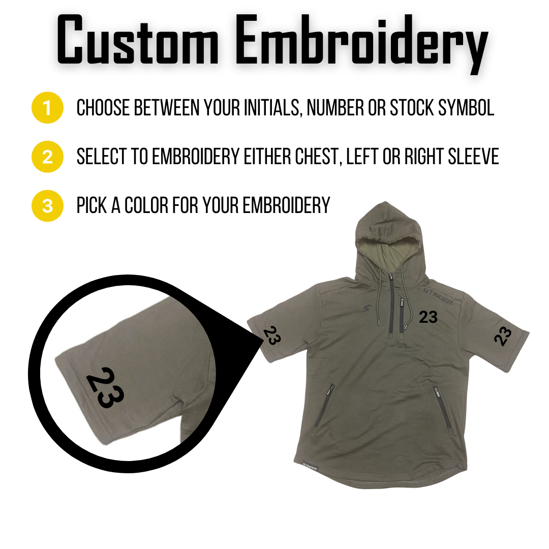 Half Sleeve Hoodie - Military Green