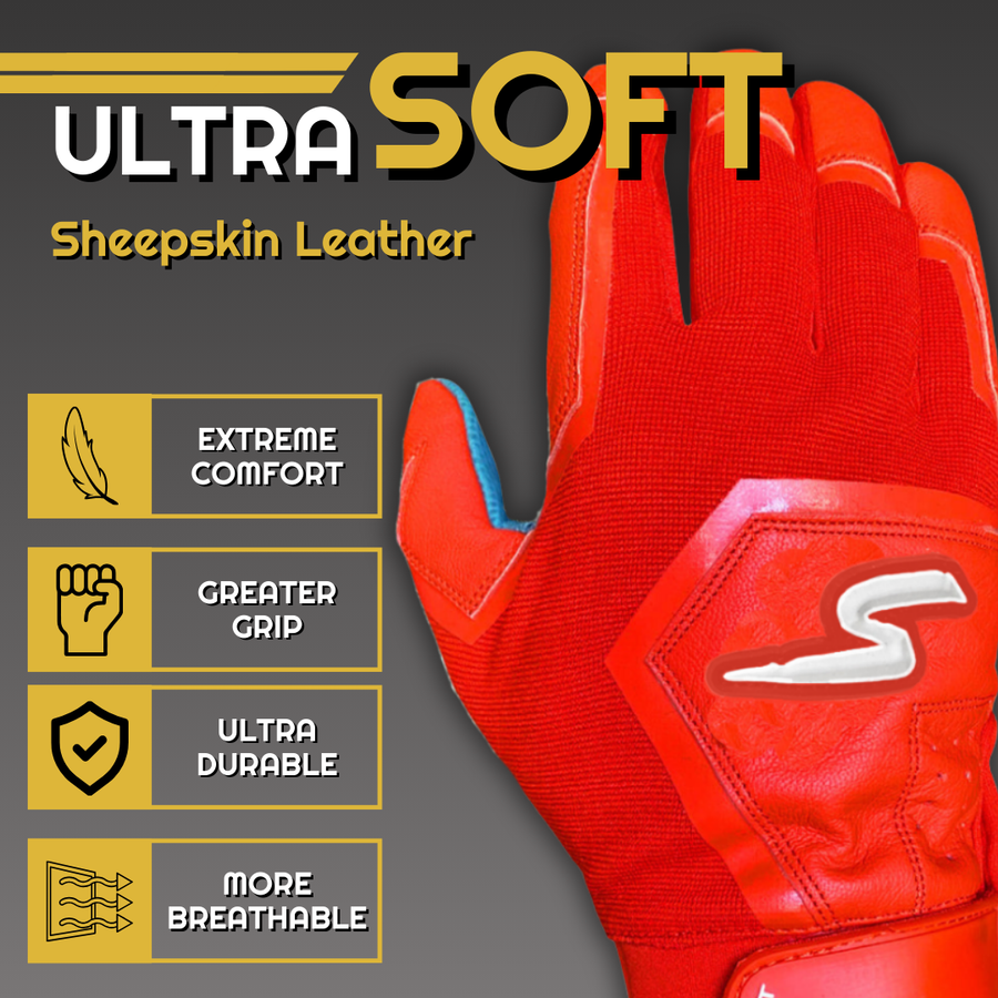 Color Crush Batting Gloves - Orange