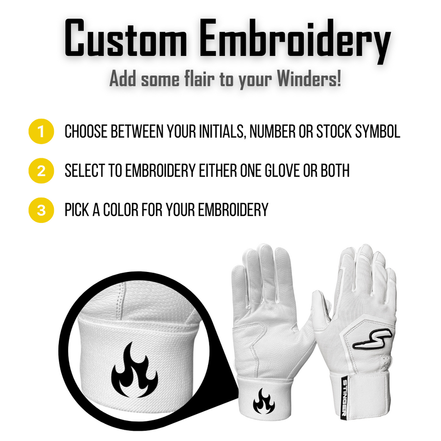 Winder Series Batting Gloves - Navy & White