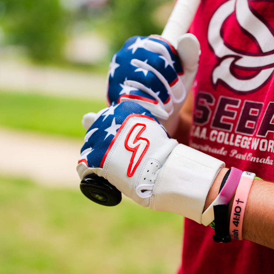 Stinger Winder Series Ice USA Premium Batting Gloves Adult Medium