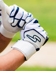 Winder Series Batting Gloves - Navy & White