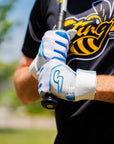 Winder Series Batting Gloves - Columbia Blue & White