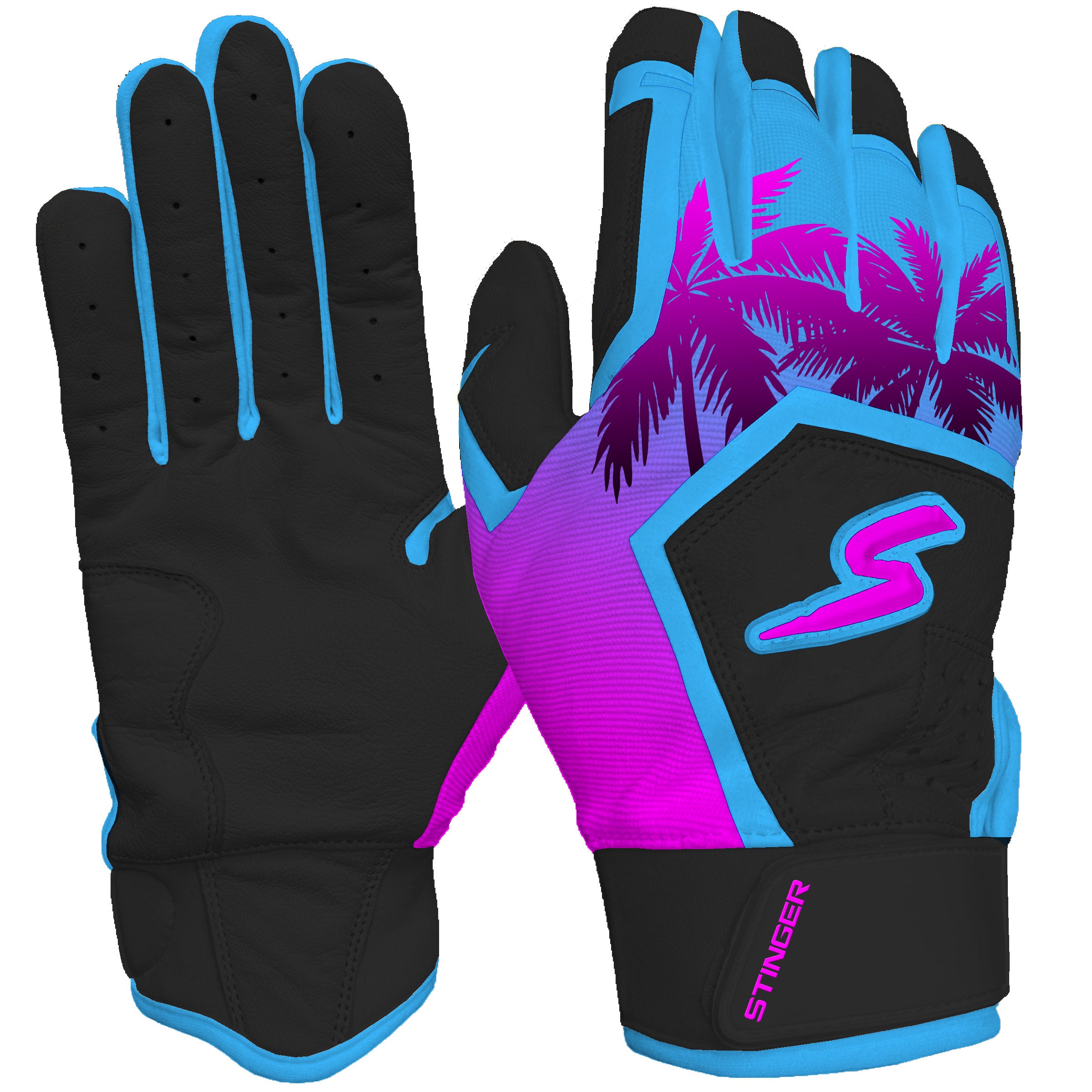 Sting Squad Batting Gloves - Miami Nights