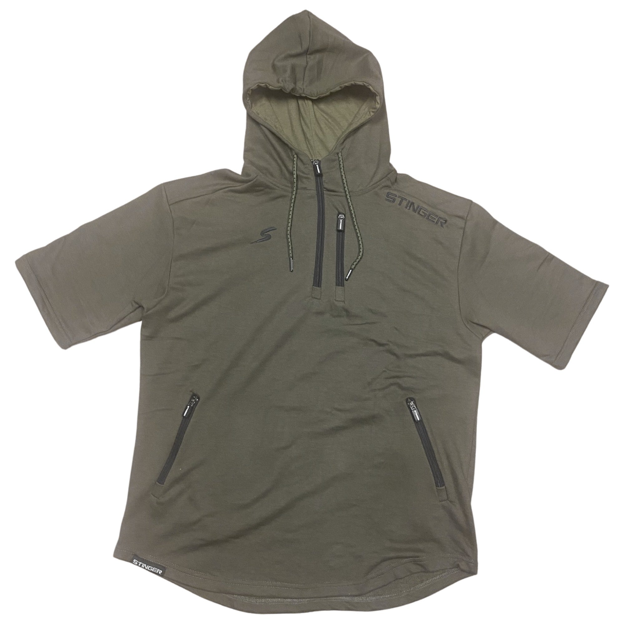 Half Sleeve Hoodie - Military Green